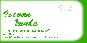 istvan munka business card